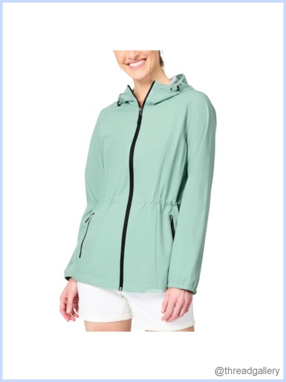 Women's Water Resistant Windbreaker Raincoat Anorak Jacket